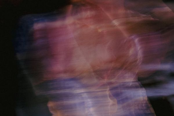 Dynamic motion blur of an athletic movement.